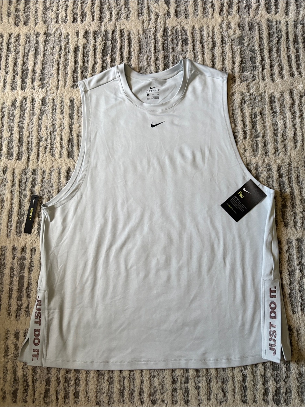 Nike Women’s Dri-FIT Sleeveless Training Tank with 'Just Do It' Sides-XLarge